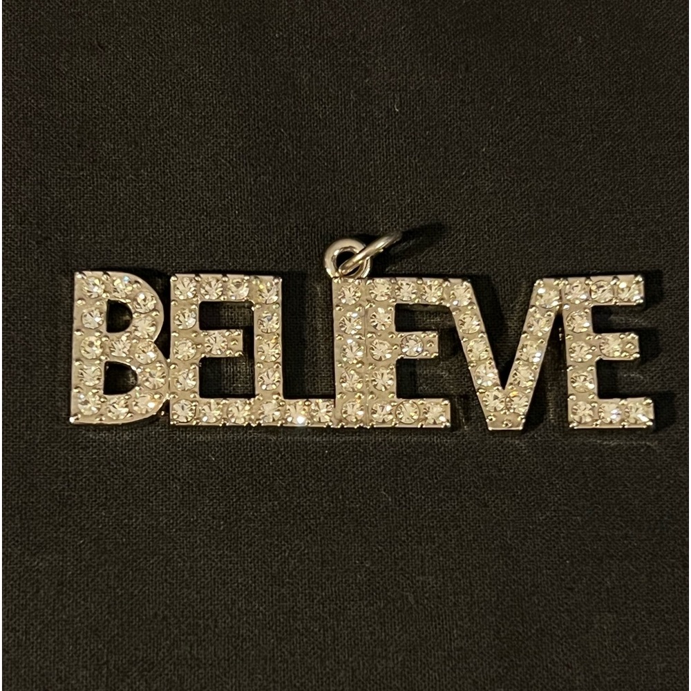 Sparkly "BELIEVE" Pendant